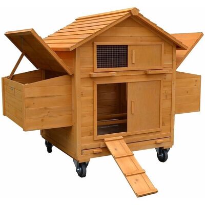 Gallinero Mucola - Plegable con Nidos y Rampa Gallinero Mucola - Plegable con Nidos y Rampa