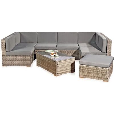 Conjunto de Muebles de Jardín Mucola - Lounge Moderno en Ratán Conjunto de Muebles de Jardín Mucola - Lounge Moderno en Ratán