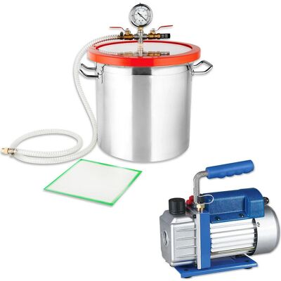 Set de Bomba de Vacío Mucola - 70 l/min, Cámara 21,4L - Compresor Industrial Set de Bomba de Vacío Mucola - 70 l/min, Cámara 21,4L - Compresor Industrial