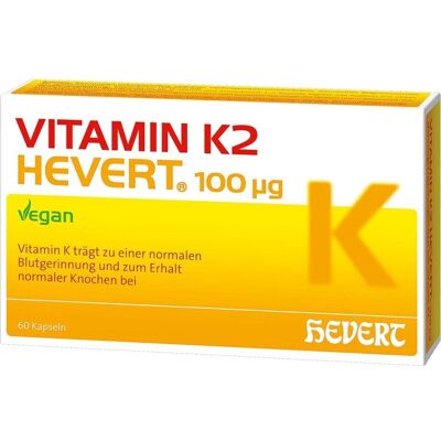 Hevert Vitamin K2 100 μg Vegan - Knochen & Blut - 60 Kapseln Hevert Vitamin K2 100 μg Vegan - Knochen & Blut - 60 Kapseln
