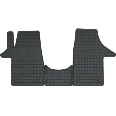 Tapis de Voiture AD Tuning RI902778 - Noir, Ensemble de 3, Compatible VW T5/T6 Tapis de Voiture AD Tuning RI902778 - Noir, Ensemble de 3, Compatible VW T5/T6
