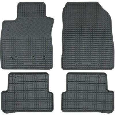 AD Tuning GmbH & Co. KG Alfombrillas de goma negras 4 piezas para Renault Clio 3/4 - Coches AD Tuning GmbH & Co. KG Alfombrillas de goma negras 4 piezas para Renault Clio 3/4 - Coches
