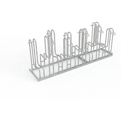 Kaiserkraft Fahrradständer - 10 Fahrräder, Silber, Verstellbar, Verzinkt Kaiserkraft Fahrradständer - 10 Fahrräder, Silber, Verstellbar, Verzinkt