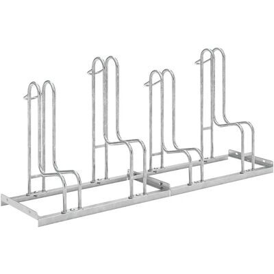 Soporte para Bicicletas Kaiserkraft - 4 bicicletas, Acero galvanizado, Ahorro de espacio Soporte para Bicicletas Kaiserkraft - 4 bicicletas, Acero galvanizado, Ahorro de espacio