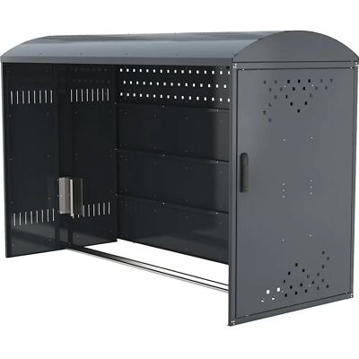 Caja de bicicletas Kaiserkraft - Modular, resistente a la intemperie, con cerradura segura Caja de bicicletas Kaiserkraft - Modular, resistente a la intemperie, con cerradura segura