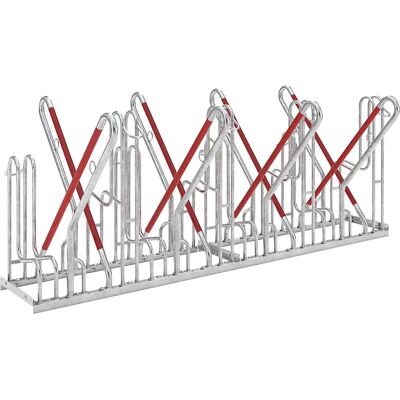 Kaiserkraft Estacionamiento de bicicletas - 4500 XBF Doble cara, 8 bicicletas Galvanizado Kaiserkraft Estacionamiento de bicicletas - 4500 XBF Doble cara, 8 bicicletas Galvanizado