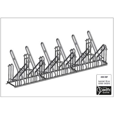 KaiserKraft Estacionamiento para Bicicletas - Modelo 4500 XBF - Galvanizado, Doble Lado, 12 Bicicletas KaiserKraft Estacionamiento para Bicicletas - Modelo 4500 XBF - Galvanizado, Doble Lado, 12 Bicicletas