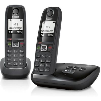 Gigaset AS405A - Téléphone fixe, Double combiné, Noir Gigaset AS405A - Téléphone fixe, Double combiné, Noir