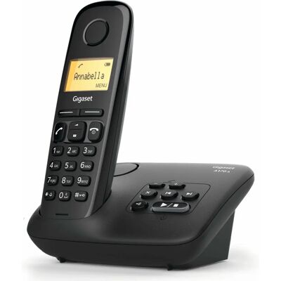 Teléfono inalámbrico DECT Gigaset AL170A - Identificador de llamadas - Negro Teléfono inalámbrico DECT Gigaset AL170A - Identificador de llamadas - Negro