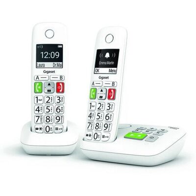 Gigaset E290A Duo Teléfono Fijo Blanco con Contestador Gigaset E290A Duo Teléfono Fijo Blanco con Contestador
