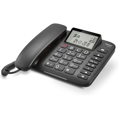 Siemens Gigaset DL380 - Schwarzes Telefon mit Großem Display & 99 Kontakten Siemens Gigaset DL380 - Schwarzes Telefon mit Großem Display & 99 Kontakten