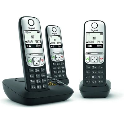 Gigaset A690A Trio - Teléfono inalámbrico con identificador de llamadas Gigaset A690A Trio - Teléfono inalámbrico con identificador de llamadas