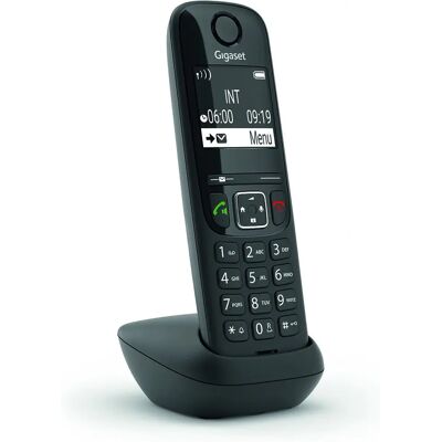 Gigaset AS690HX - Teléfono inalámbrico con identificación de llamadas - Negro Gigaset AS690HX - Teléfono inalámbrico con identificación de llamadas - Negro