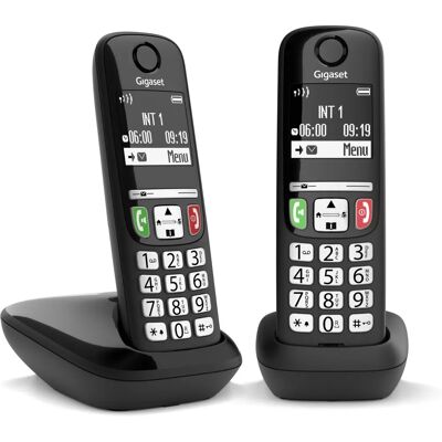Gigaset E270 Duo - Tasti grandi - Vivavoce - Portata 300m - 100 contatti - Identificazione chiamante Gigaset E270 Duo - Tasti grandi - Vivavoce - Portata 300m - 100 contatti - Identificazione chiamante