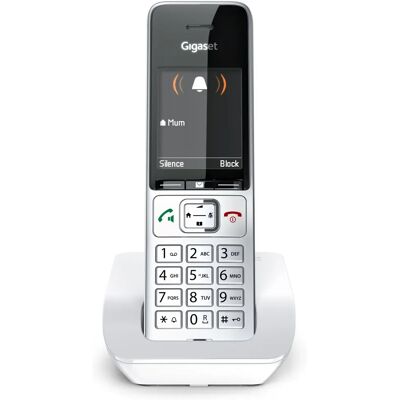 Gigaset Comfort 501 - DECT Telephone with Caller ID, Silver, White Gigaset Comfort 501 - DECT Telephone with Caller ID, Silver, White