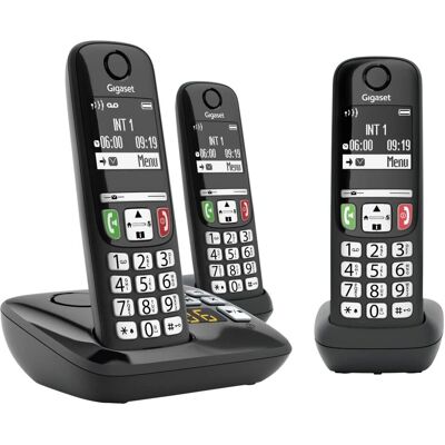 Siemens Gigaset A735A Trio - Téléphone sans fil avec messagerie vocale - Écran clair - Polyvalent pour domicile et bureau - Publicité Siemens Gigaset A735A Trio - Téléphone sans fil avec messagerie vocale - Écran clair - Polyvalent pour domicile et bureau - Publicité