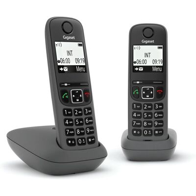 Gigaset AS490 Duo Telefono con Identificativo Chiamate - Nero Gigaset AS490 Duo Telefono con Identificativo Chiamate - Nero