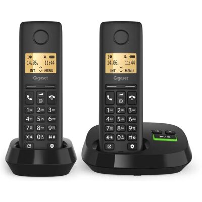 Gigaset PURE 100A Duo - Téléphone avec Identification d'appel - Noir Gigaset PURE 100A Duo - Téléphone avec Identification d'appel - Noir