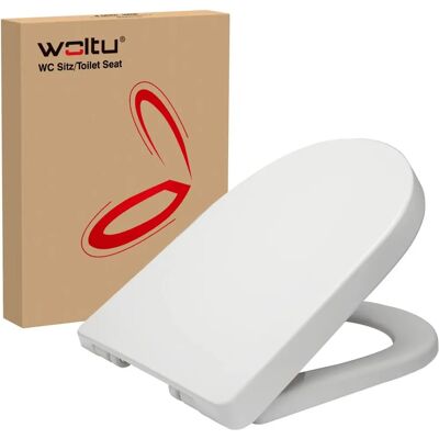 WOLTU Assento de vaso sanitário branco - Fecho suave, Hinge ajustável, Liberação rápida WOLTU Assento de vaso sanitário branco - Fecho suave, Hinge ajustável, Liberação rápida