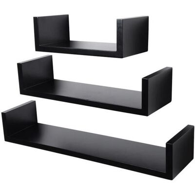 WOLTU - 3-Piece Wall Shelf Set - Noir - Tailles 60.3x15x10.5 cm - Étagères murales - Publicité WOLTU - 3-Piece Wall Shelf Set - Noir - Tailles 60.3x15x10.5 cm - Étagères murales - Publicité