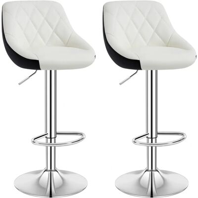 WOLTU - SG07 - Bianco-Nero - Sgabello da Bar WOLTU - SG07 - Bianco-Nero - Sgabello da Bar