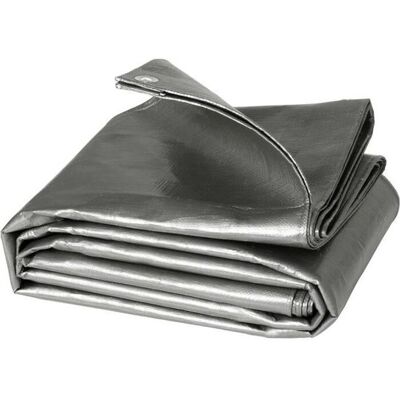 WOLTU - Telone Impermeabile 180g/m² 2x3m - Grigio - Tarp WOLTU - Telone Impermeabile 180g/m² 2x3m - Grigio - Tarp