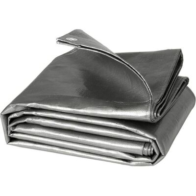 WOLTU - Telone Impermeabile - 3x6m - Grigio - Tarpaulin WOLTU - Telone Impermeabile - 3x6m - Grigio - Tarpaulin