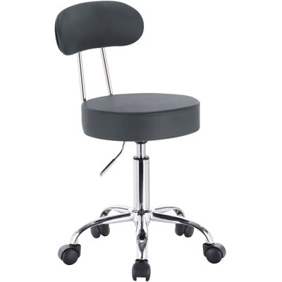 Woltu - Sgabello da ufficio regolabile grigio con schienale - Arredamento ufficio Woltu - Sgabello da ufficio regolabile grigio con schienale - Arredamento ufficio