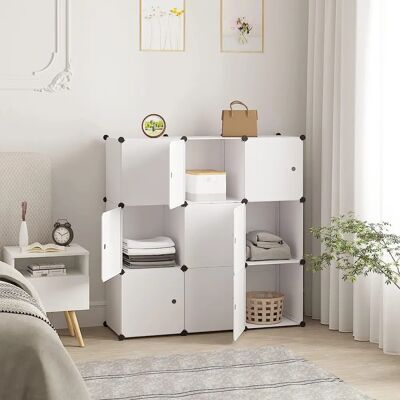 WOLTU SR0055ws - Armadio a cubi in plastica - Bianco WOLTU SR0055ws - Armadio a cubi in plastica - Bianco
