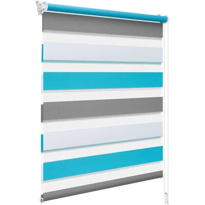 WOLTU - Tenda a Rullo Doppio Oscurante - Blanco Gris Turquesa - 45x150 cm - Roller Blind WOLTU - Tenda a Rullo Doppio Oscurante - Blanco Gris Turquesa - 45x150 cm - Roller Blind