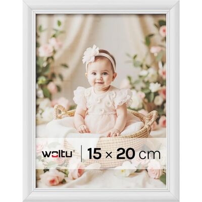 WOLTU - 1x 15x20 cm - Bianco - Legno - Cornice WOLTU - 1x 15x20 cm - Bianco - Legno - Cornice