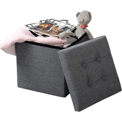 WOLTU Faltbarer Hocker mit Stauraum - Grau WOLTU Faltbarer Hocker mit Stauraum - Grau