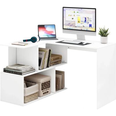 WOLTU - Scrivania angolare con 3 mensole - Tavolo da ufficio in legno WOLTU - Scrivania angolare con 3 mensole - Tavolo da ufficio in legno