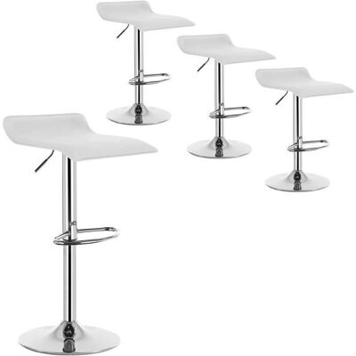 Woltu Sillas de Bar de Cuero Sintético Blancas - Bar Stools Woltu Sillas de Bar de Cuero Sintético Blancas - Bar Stools