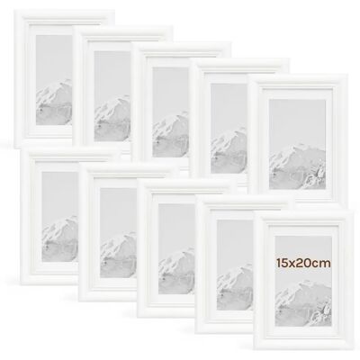 WOLTU 10x Cornici Foto 15x20cm Bianco - Cornice WOLTU 10x Cornici Foto 15x20cm Bianco - Cornice