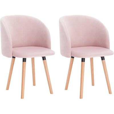 Sedie da pranzo in velluto rosa WOLTU - Supporto 120kg - Design ergonomico Sedie da pranzo in velluto rosa WOLTU - Supporto 120kg - Design ergonomico