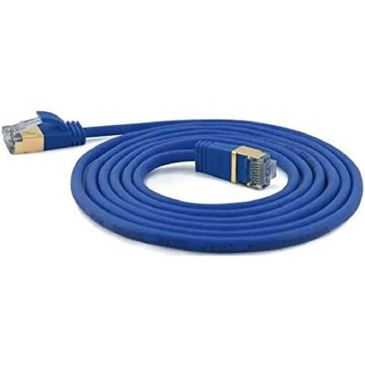 Wantec - Câble Ethernet - Bleu - 5M - Cat 7 - Publicité Wantec - Câble Ethernet - Bleu - 5M - Cat 7 - Publicité
