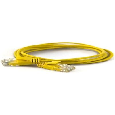 Cavo Wantec - 25cm - Cat6A - Giallo - RJ45 a RJ45 Cavo Wantec - 25cm - Cat6A - Giallo - RJ45 a RJ45