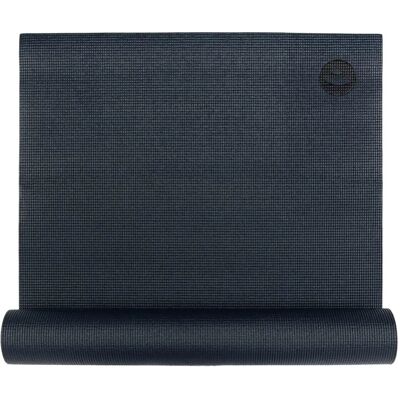 Tapis de yoga Bodhi - Bleu minuit - 4,5 mm - Débutants - Publicité Tapis de yoga Bodhi - Bleu minuit - 4,5 mm - Débutants - Publicité