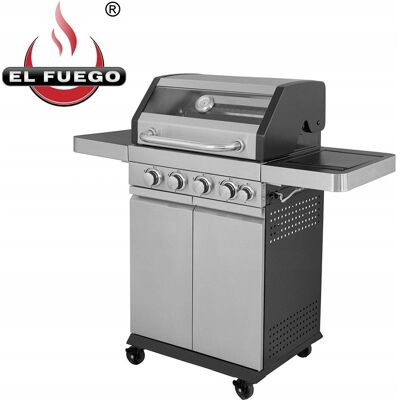 EL FUEGO - Sunset Beach - srebrny - 123x58x112 - Grill gazowy EL FUEGO - Sunset Beach - srebrny - 123x58x112 - Grill gazowy