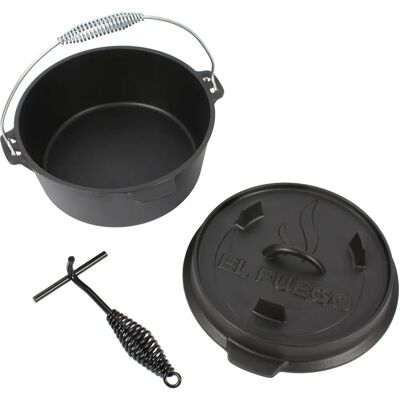 EL FUEGO Dutch Oven - 11,4L Schwarz Gusseisen Outdoor EL FUEGO Dutch Oven - 11,4L Schwarz Gusseisen Outdoor