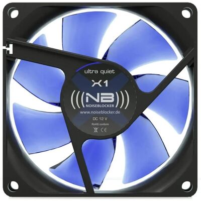 Noiseblocker XC1 Computer Fan - Black Silent 80mm Noiseblocker XC1 Computer Fan - Black Silent 80mm