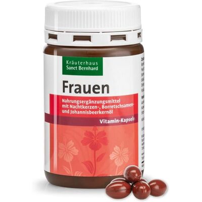 Vitamines pour Femmes Kräuterhaus Sanct Bernhard - 60 capsules - Publicité Vitamines pour Femmes Kräuterhaus Sanct Bernhard - 60 capsules - Publicité