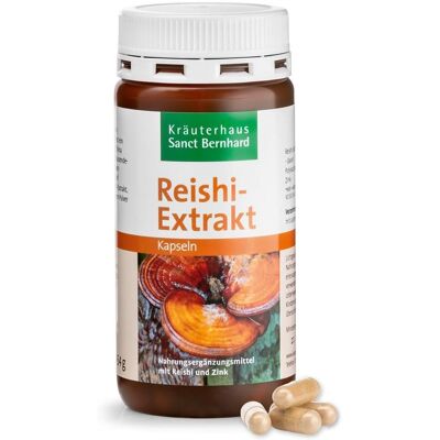 Extrait de Champignon Reishi KRAUTERHAUS SANCT BERNHARD - 120 Capsules - Publicité Extrait de Champignon Reishi KRAUTERHAUS SANCT BERNHARD - 120 Capsules - Publicité