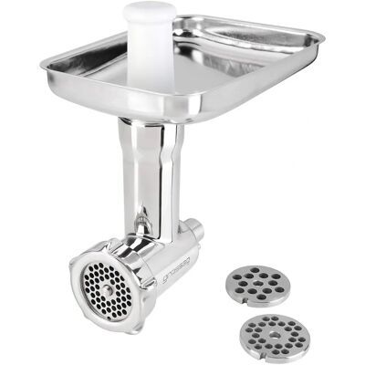 GROSSAG Edelstahl Fleischwolfaufsatz - Küchenmaschinen-Aufsatz für KitchenAid GROSSAG Edelstahl Fleischwolfaufsatz - Küchenmaschinen-Aufsatz für KitchenAid