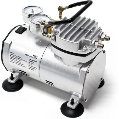 Wiltec - Compressore aerografo AS20W - Per ugelli da 0,2-1 mm Wiltec - Compressore aerografo AS20W - Per ugelli da 0,2-1 mm
