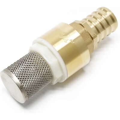 XPOTOOL Valvola di fondo in ottone con valvola di ritegno e filtro in acciaio inox - 26,16mm XPOTOOL Valvola di fondo in ottone con valvola di ritegno e filtro in acciaio inox - 26,16mm