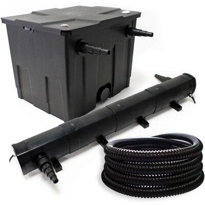 Set de filtro para estanque SunSun CBF-350 - 12000l, Clarificador UV 72W, Manguera 5m Set de filtro para estanque SunSun CBF-350 - 12000l, Clarificador UV 72W, Manguera 5m