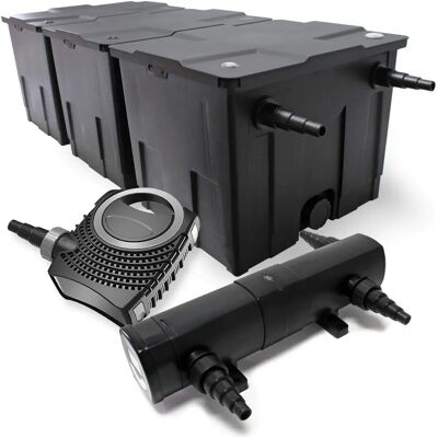 Set de filtro para estanques SunSun - 90000L, Clarificador UV, 80W Bomba Set de filtro para estanques SunSun - 90000L, Clarificador UV, 80W Bomba