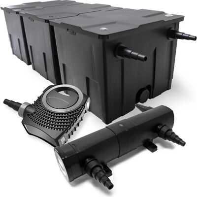SUNSUN - Set: Filtro de estanque 90000L, Bomba 80W, Clarificador UV SUNSUN - Set: Filtro de estanque 90000L, Bomba 80W, Clarificador UV